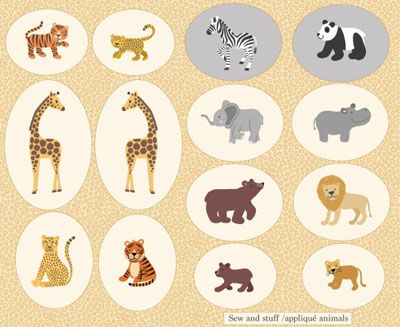Small Things Wild Animals Fabric: Cut and Sew Panel 91cm Small Things Wild Animals Fabric: Cut and Sew Panel 91cm
