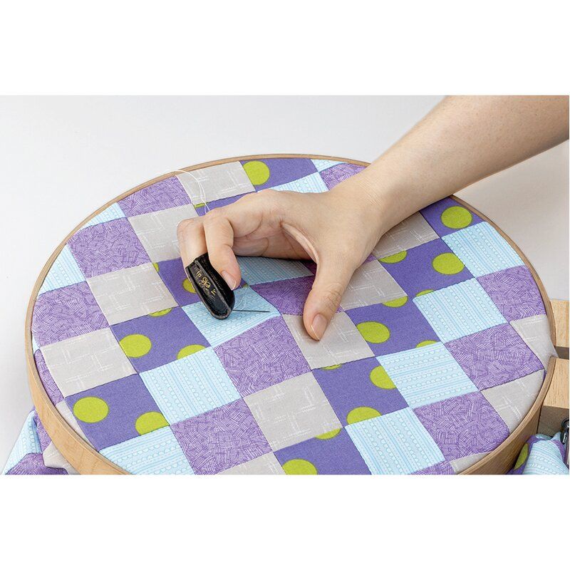 Clover Black Natural Fit Leather Thimble: Large