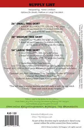 Jelly Roll Rug Tree Skirt Pattern
