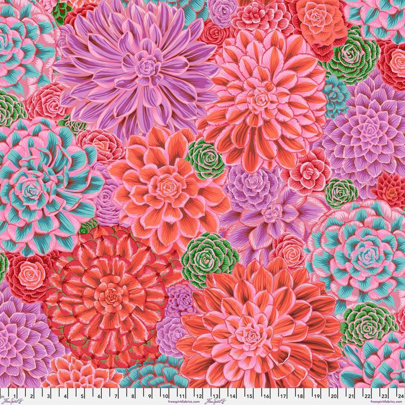 Kaffe Fassett Collective Fabric: House Leeks Pink