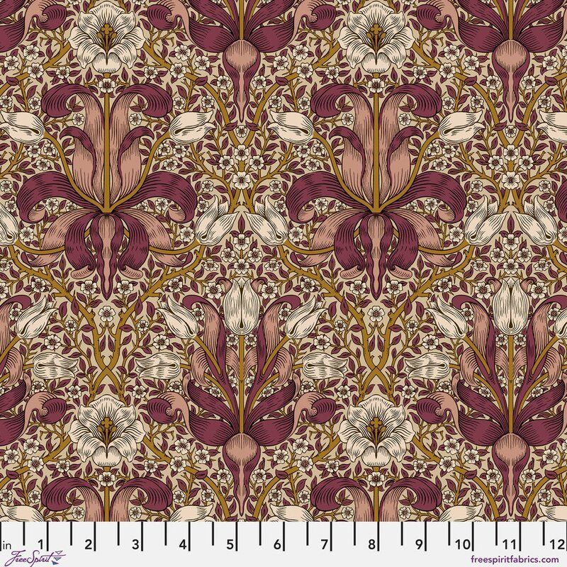 Lodden fabric: Spring Thicket, Barbed Berry Lodden fabric: Spring Thicket, Barbed Berry