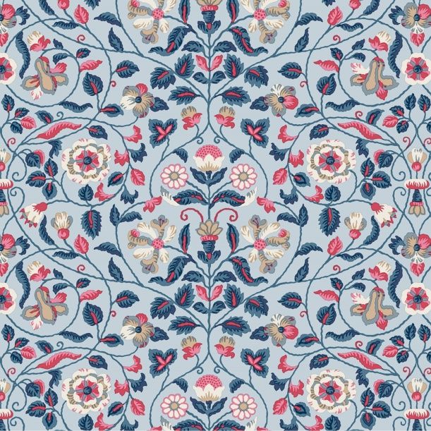 Liberty Craft Garden fabric: Tapestry Trail, Blue