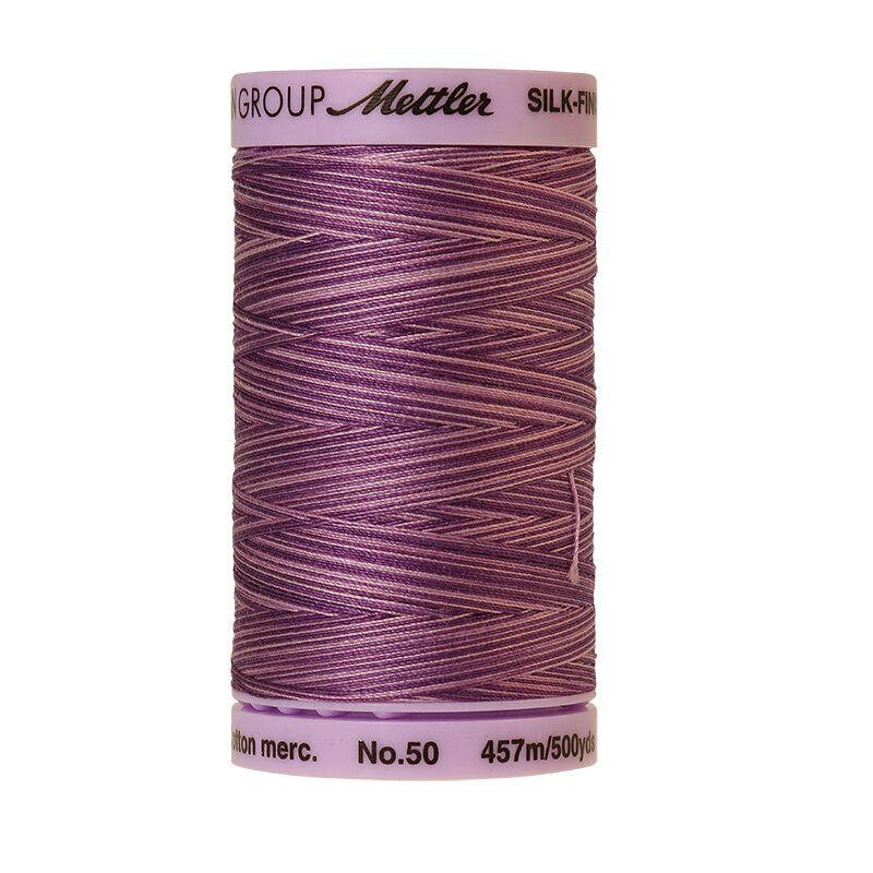 Mettler 50 Variegated Cotton Thread 9838, Lilac Bouquet
