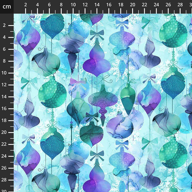 Midwinter Magic fabric: Baubles