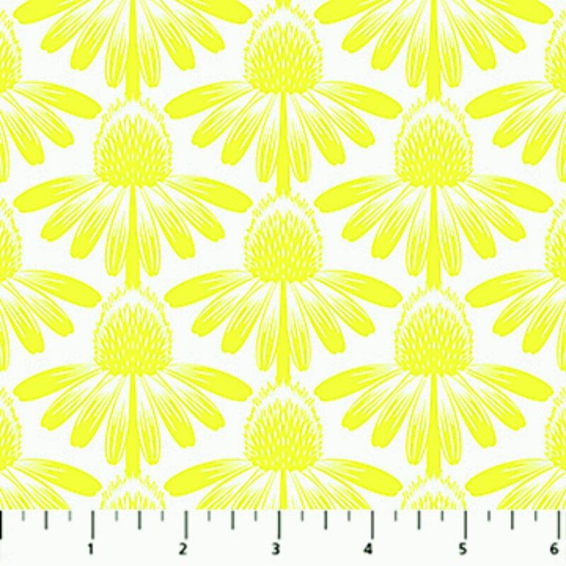 Indelible Soft fabric: Echinacea Yellow, Cheery