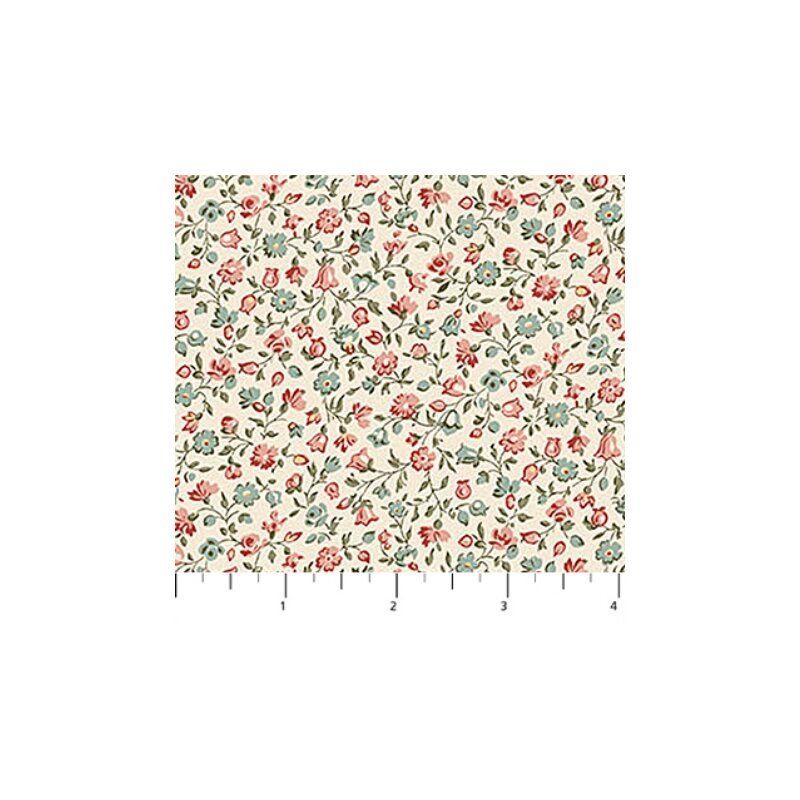 Manoir Antiques Roadshow fabric: Ditsy Toss, Cream Multi