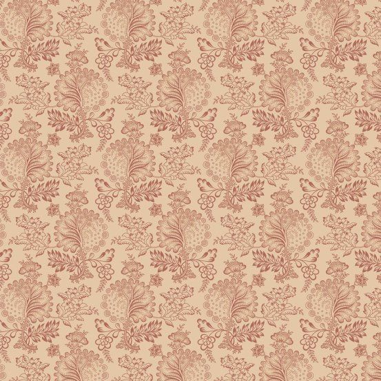 Country Coordinates Fabric: Funky Leaf, Beige