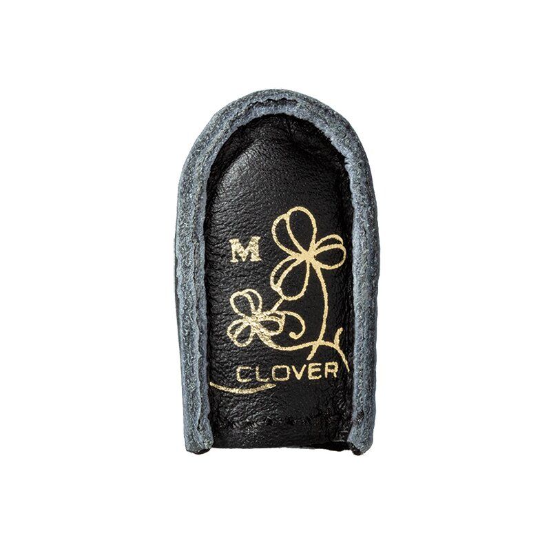 Clover Black Natural Fit Leather Thimble: Medium