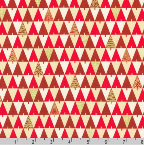 Peppermint Twist fabric: Triangles, Candy Cane