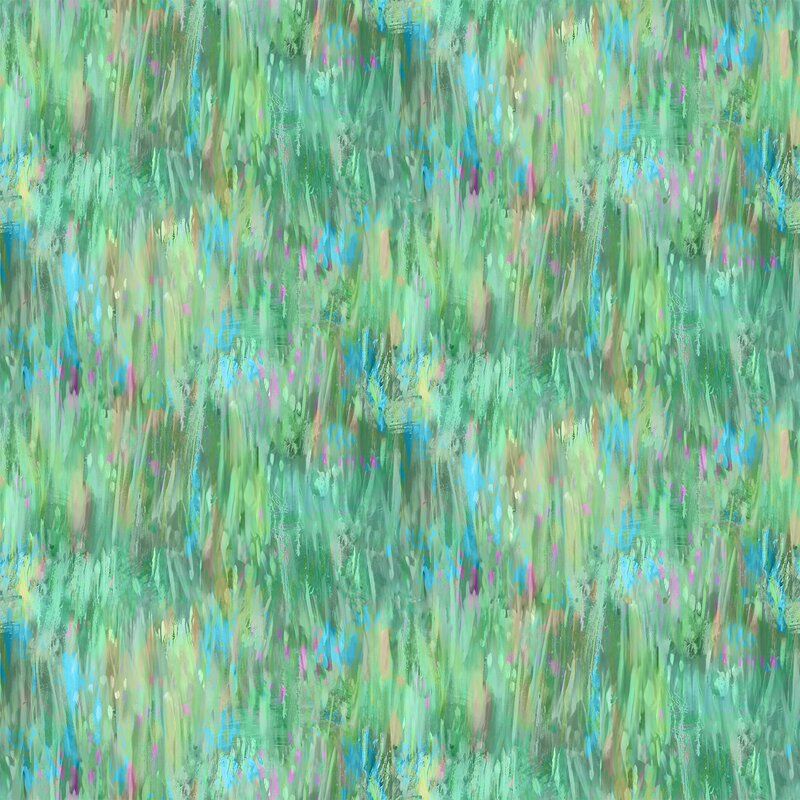 Lotus fabric: Long Brushtrokes, Light Green