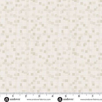 Mystic Meadow fabric, Grid, Cream