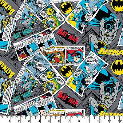 Superheroes Fabric: Batman Collage Multi (per 1/4 metre) Superheroes Fabric: Batman Collage Multi (per 1/4 metre)