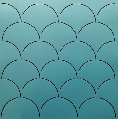Quilt Stencil 12" Large Clamshell Background Quilt Stencil 12" Large Clamshell Background