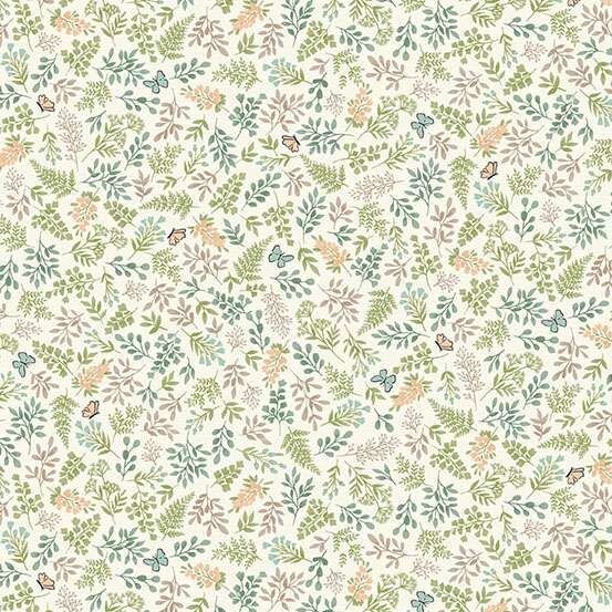 Little Ones Fabric: Foliage, Cream