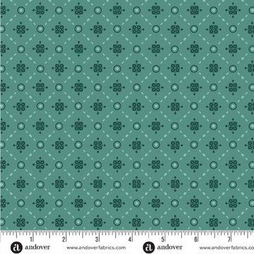 Mystic Meadow fabric, Lattice, Green