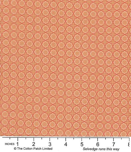 Juliette fabric, Decorative Geo, Coral