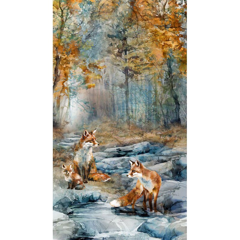 Fox Den fabric Fox Den, Panel 24" (60cm)