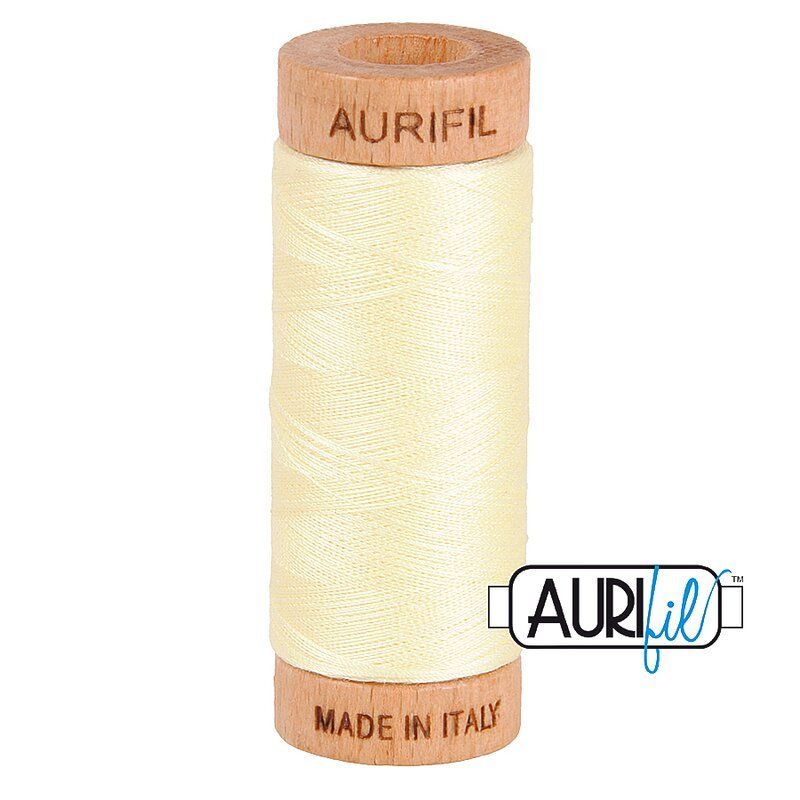 Aurifil 80 Cotton Thread 2110 Light Lemon