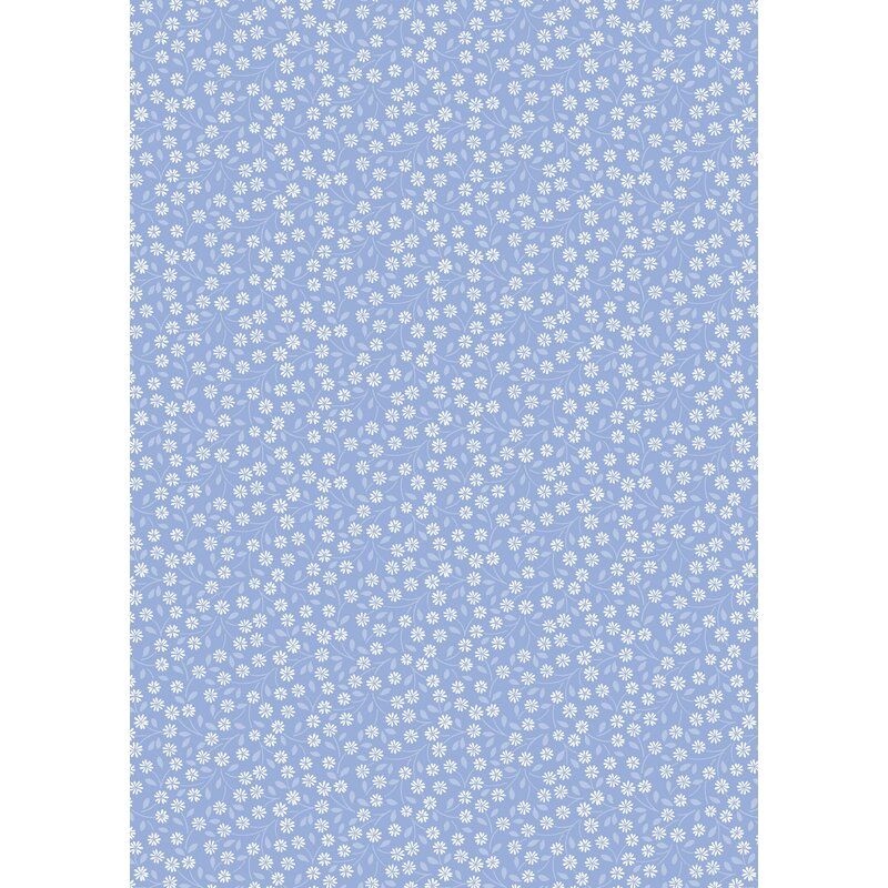 Forever Blooms fabric: Interlaced Blossoms, Blue