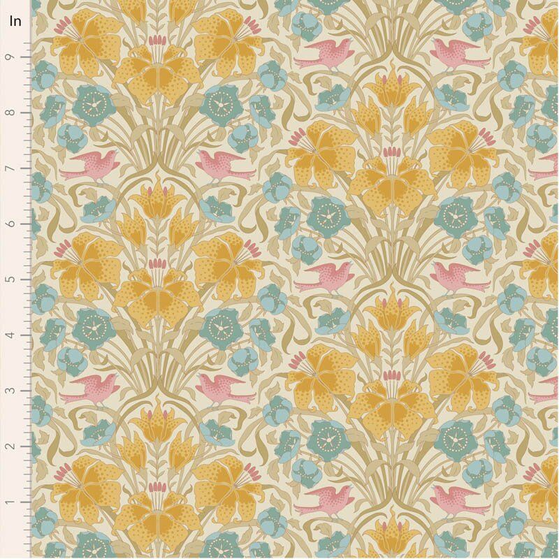 Tilda Songbird fabric: Songbird, Mustard
