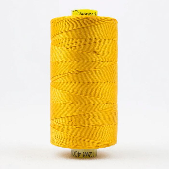Spagetti Thread: 12wt 3 ply 100% Cotton. 400m Spool Golden Yellow