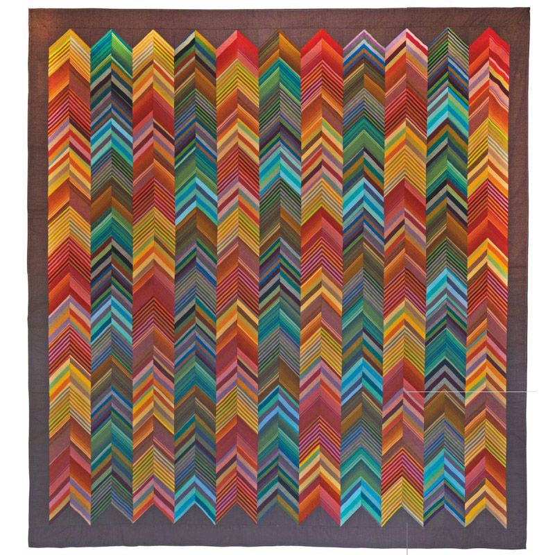 Russet Chevron Stripes Quilt Kit