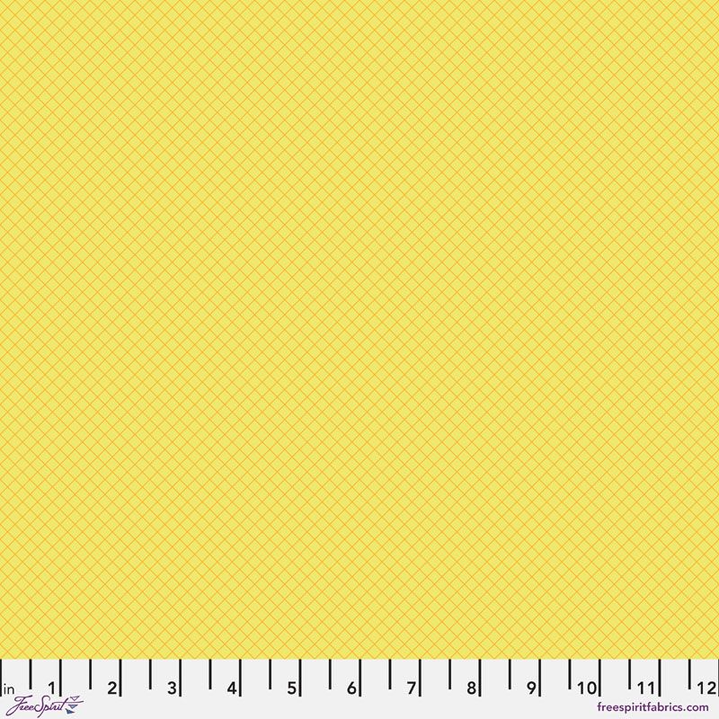 Tula Pink True Colours Fabric: On the Grid, Highlighter