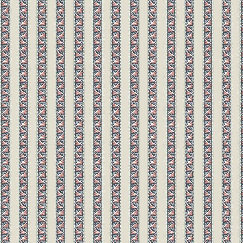 William Morris Red House fabric: Red Car Stripe, River