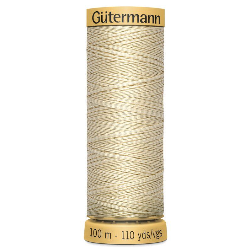Gutermann Natural Cotton 100m Cream Col 519 Gutermann Natural Cotton 100m Cream Col 519