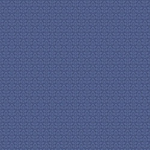 Midnight Meadow fabric: Flower Bud, Blue
