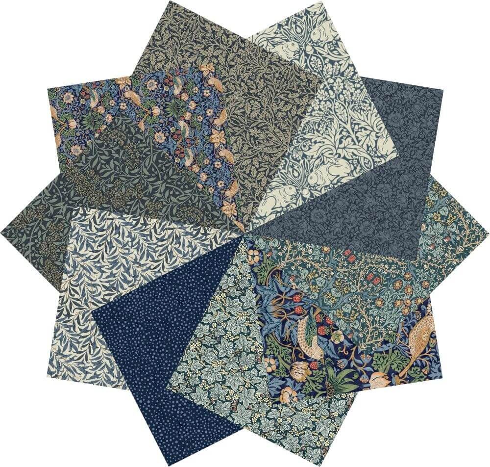 William Morris Millpond Fat Quarter Fabric Bundle