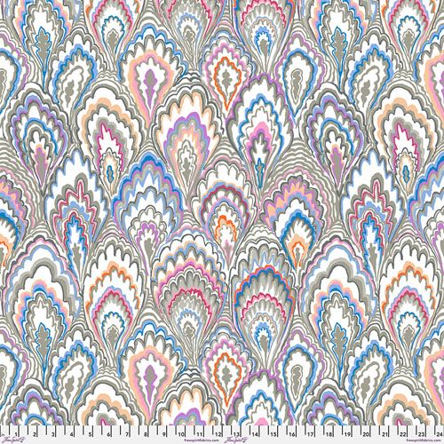 Kaffe Fassett Collective Marble Scallops Fabric, Grey Kaffe Fassett Collective Marble Scallops Fabric, Grey