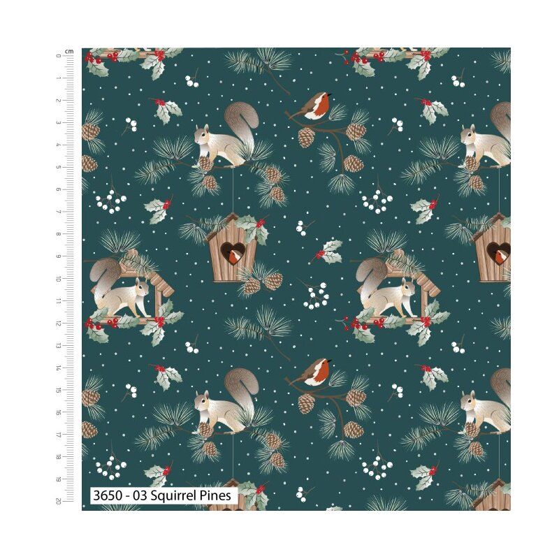 Christmas in the Country fabric: Squirrel Pines