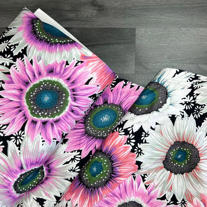 Kaffe Fassett Collective Quilt Back: Van Gogh, Black 108" (per 1/4 metre)