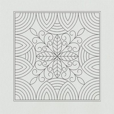 Wholecloth Mini Quilt Welsh Mini on Grey Kona Fabric Wholecloth Mini Quilt Welsh Mini on Grey Kona Fabric