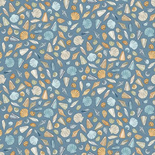 High Tide Fabric: Beachcomber, Mid Blue