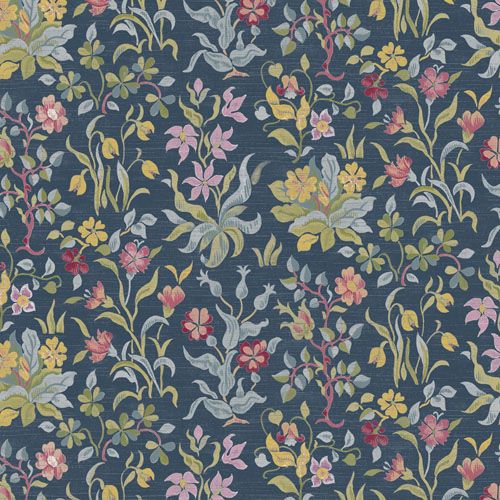 William Morris Red House fabric: Flowers by May, Navy