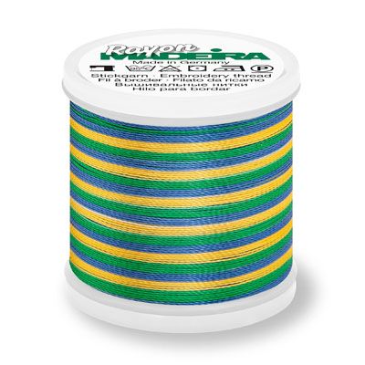 Madeira Embroidery Thread 2146 Multi Colour Green Blue Yellow