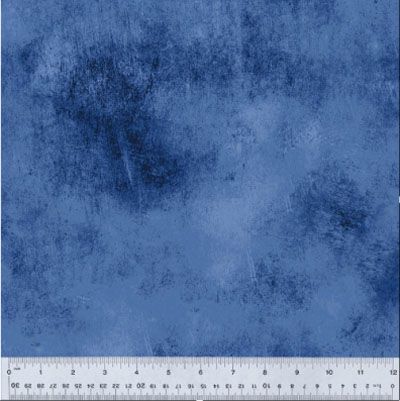 Botanical Blues Fabric: Ink Wash, Blue