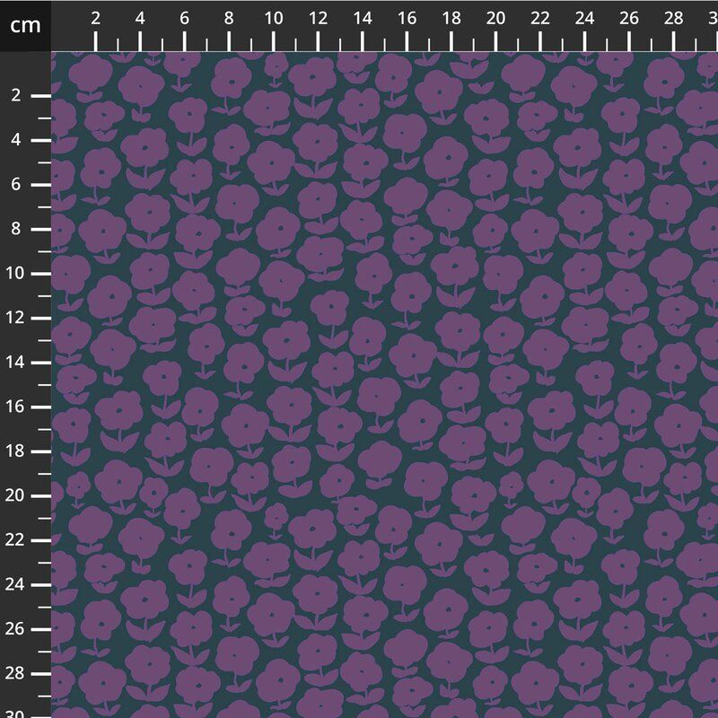 Ruby + Bee Blenders Fabric: Puffy Daisy, Salvia