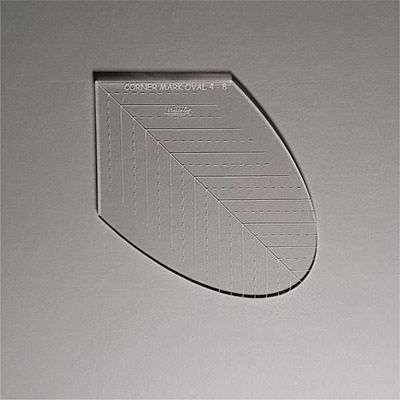 Westalee Rulers Corner Mark Oval Set 2  set of 3 4" 6" & 8"