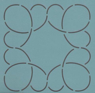 Quilt Stencil  7" Three Feathers