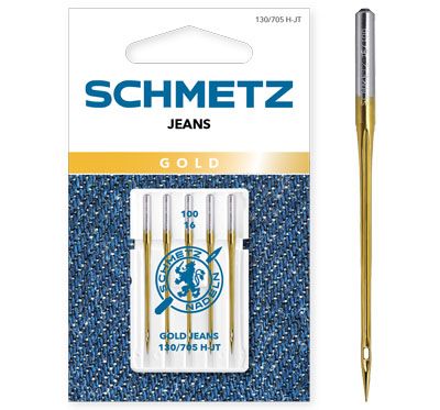 Schmetz Gold Jeans Sewing Machine Needles Size 100/16 Schmetz Gold Jeans Sewing Machine Needles Size 100/16