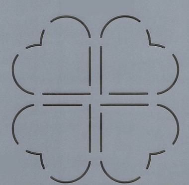 Quilt Stencil  3.75" Heart Square