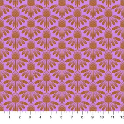 Indelible fabric: Echinacea, Vintage Pink