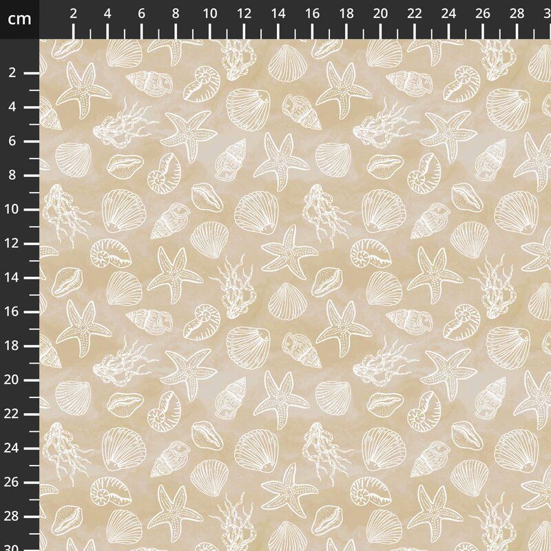 Ocean Song fabric: Shell Collection, Sand