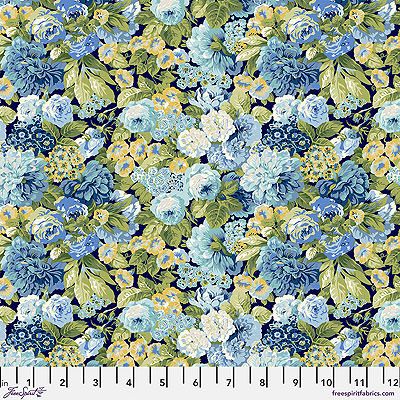 A Celebration of Sanderson fabric: Rose and Peony Indigo Small (per 1/4 metre) A Celebration of Sanderson fabric: Rose and Peony Indigo Small (per 1/4 metre)