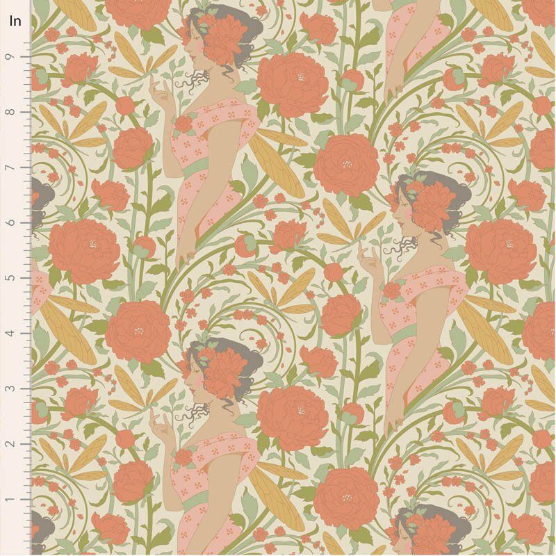 Tilda Songbird fabric: Aubery, Coral