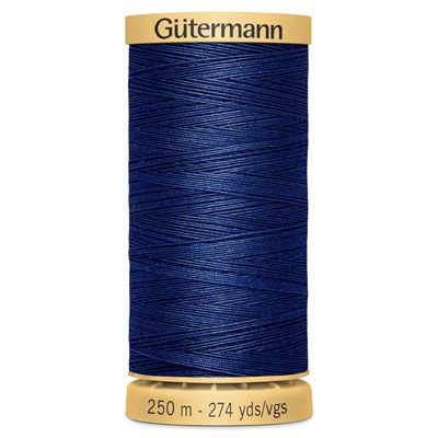 Gutermann Natural Cotton 50 Weight Thread 250m 5123 Navy Gutermann Natural Cotton 50 Weight Thread 250m 5123 Navy