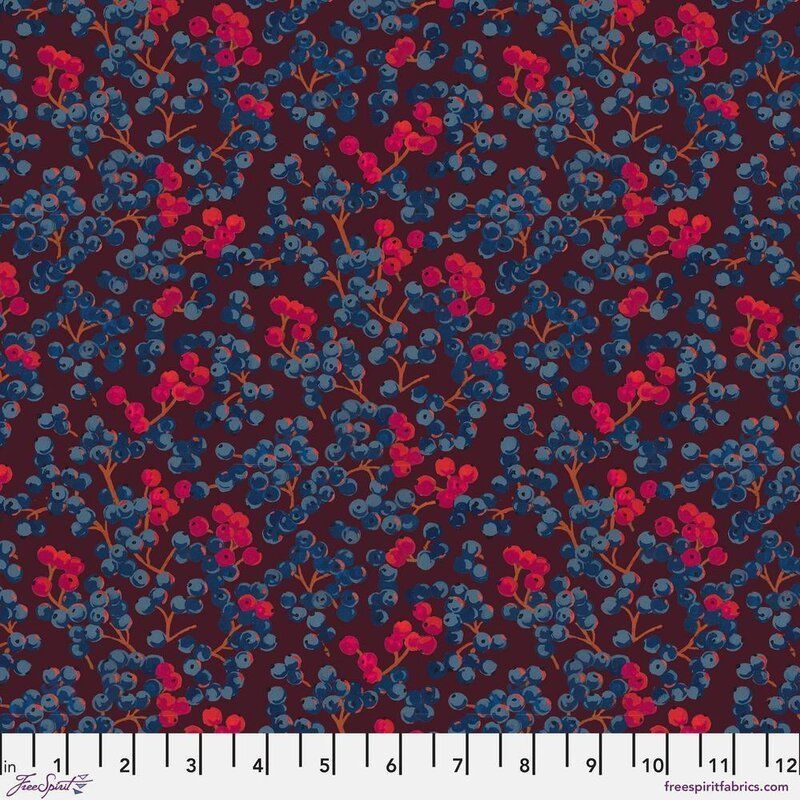 Golden Harvest fabric, Berries, Plum